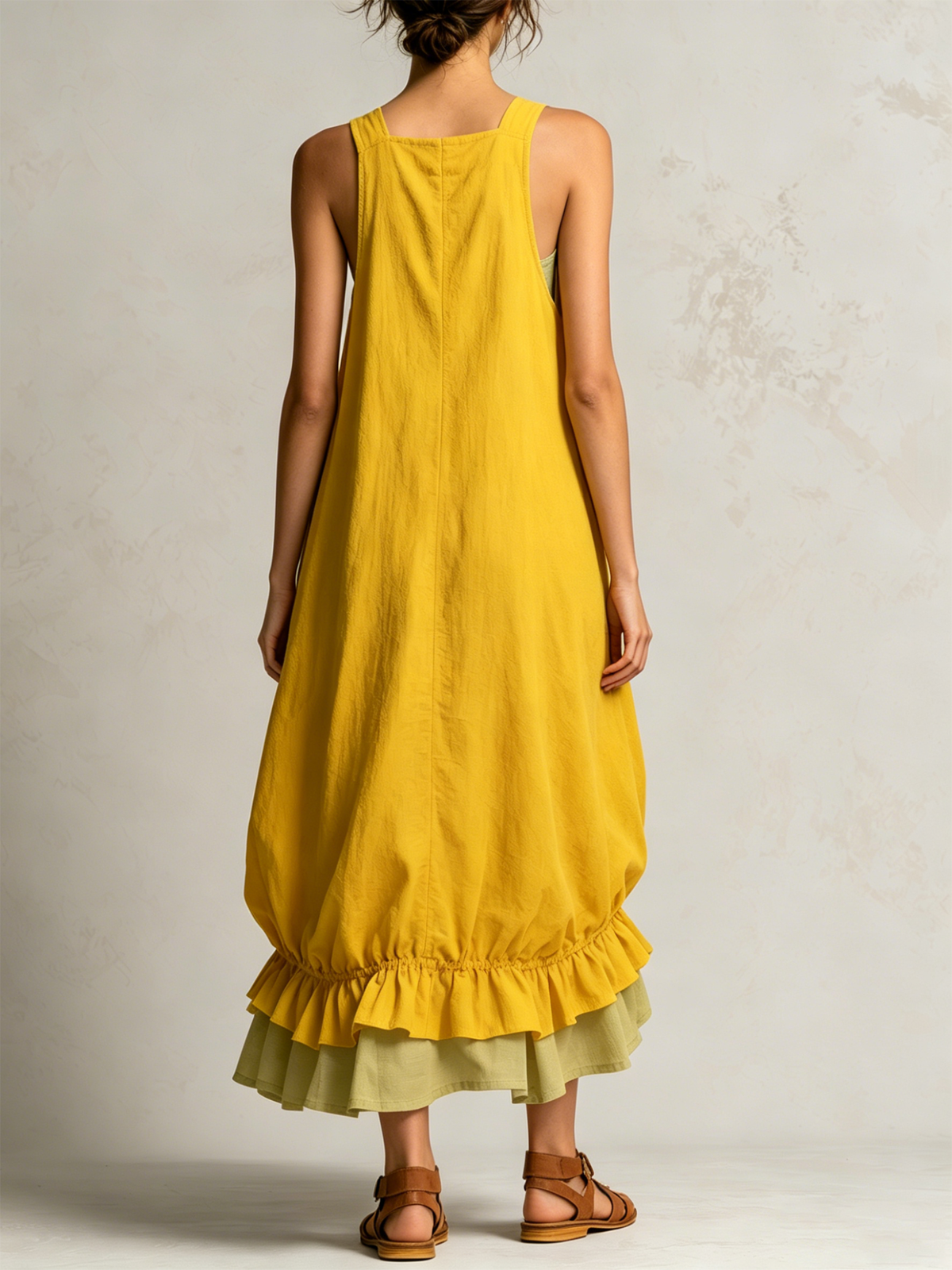 Fiamma | Vestido Balão com Bolsos e Bainha com Folho