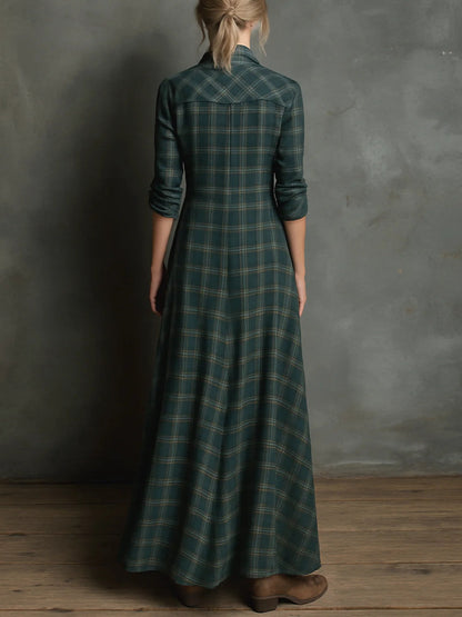 Valentina | Vestido Comprido aos Quadrados