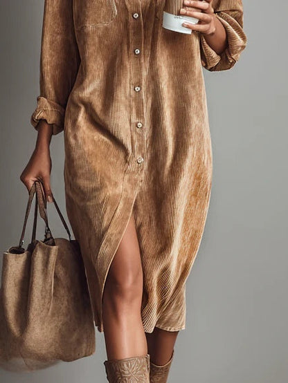 Estela | Vestido Midi em Bombazina