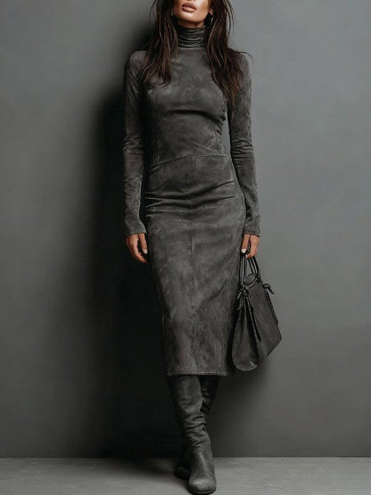 Lorena | Vestido Comprido Midi Castanho